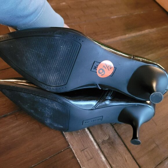 Rachel Zoe Black Patent Leather-Look High Heel Ankle Boots Size 9.5M - Picture 3 of 7